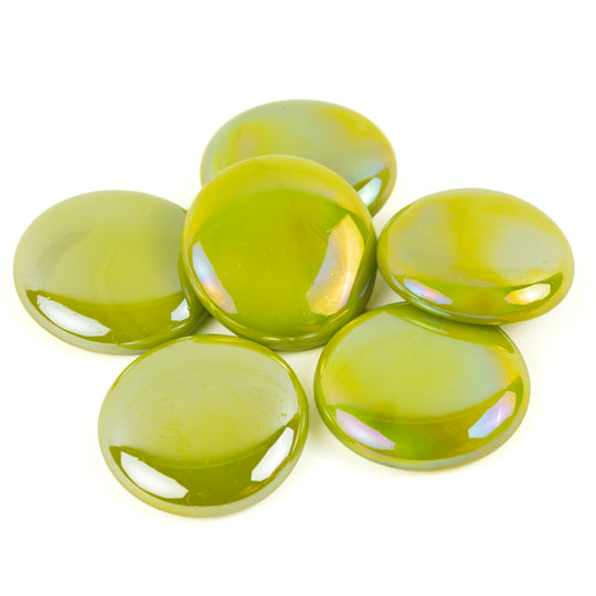Billes de Verre XL 30-36mm  Kiwi Irisée