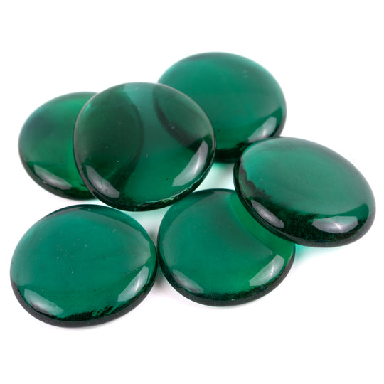 Billes de Verre XL 30-36mm   Émeraude Cristal