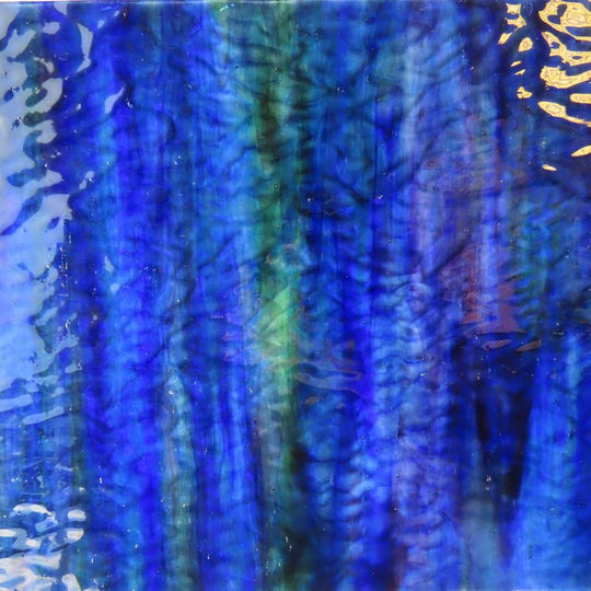 Glass Plate Navy Gentle Waves