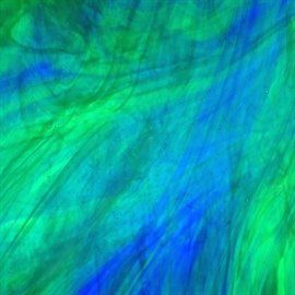 Glass Plate Mystic: Green/Teal/Blue