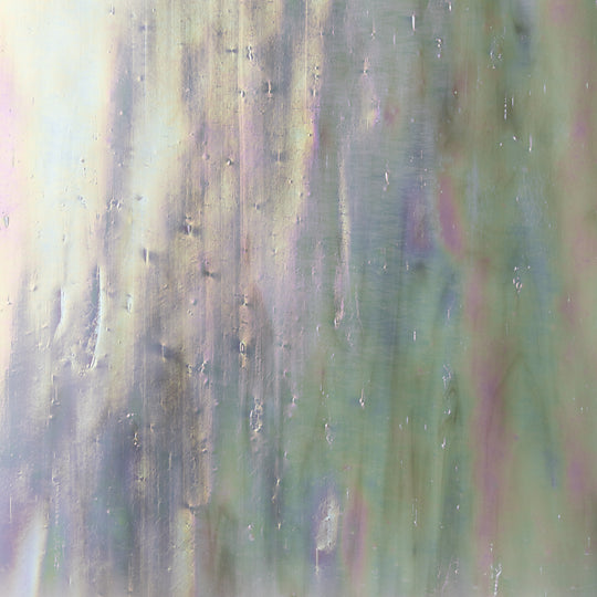 Lastra di vetro grigio rosa iridescente