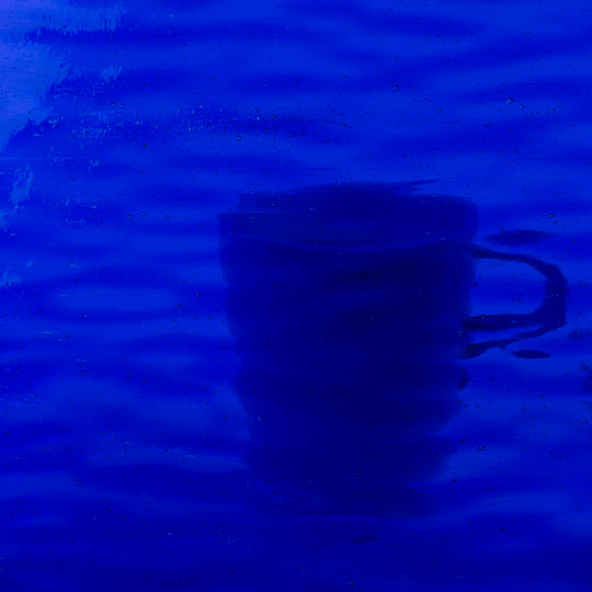 Lastra di vetro blu profondo ondulato