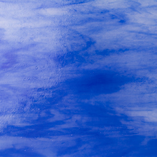 Lastra di vetro blu sfocata