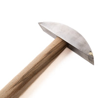 Mosaic hammer - 2 sides widia - fixed wooden handle - 500g