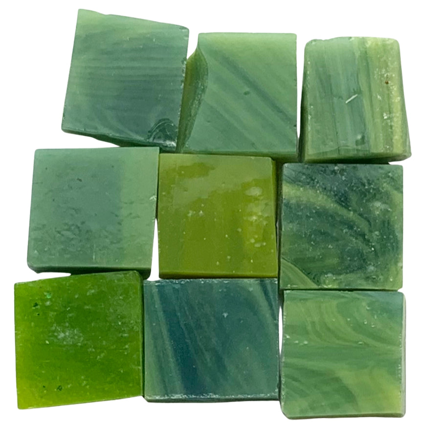 Glasmosaik Tiffany-Glas 10mm  Moosgrün