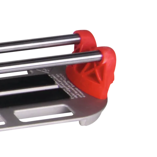 Détail des barres et du support de guidage du coupe-carreaux Rubi STAR 42