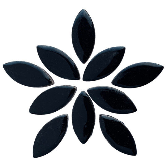 Mosaiksteinen Elipsenform 25mm  Schwarz