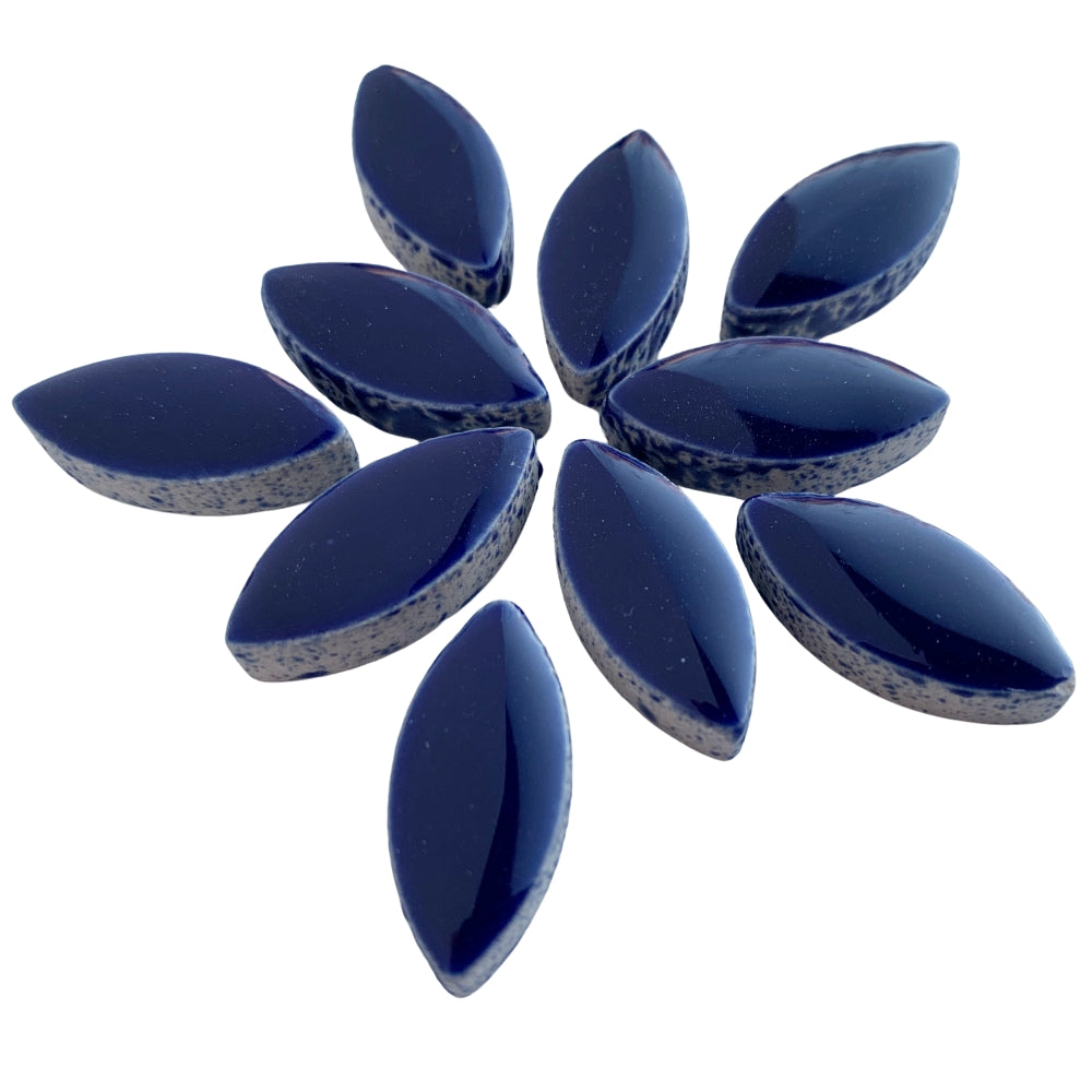 Mosaiksteinen Elipsenform 25mm  Indigo