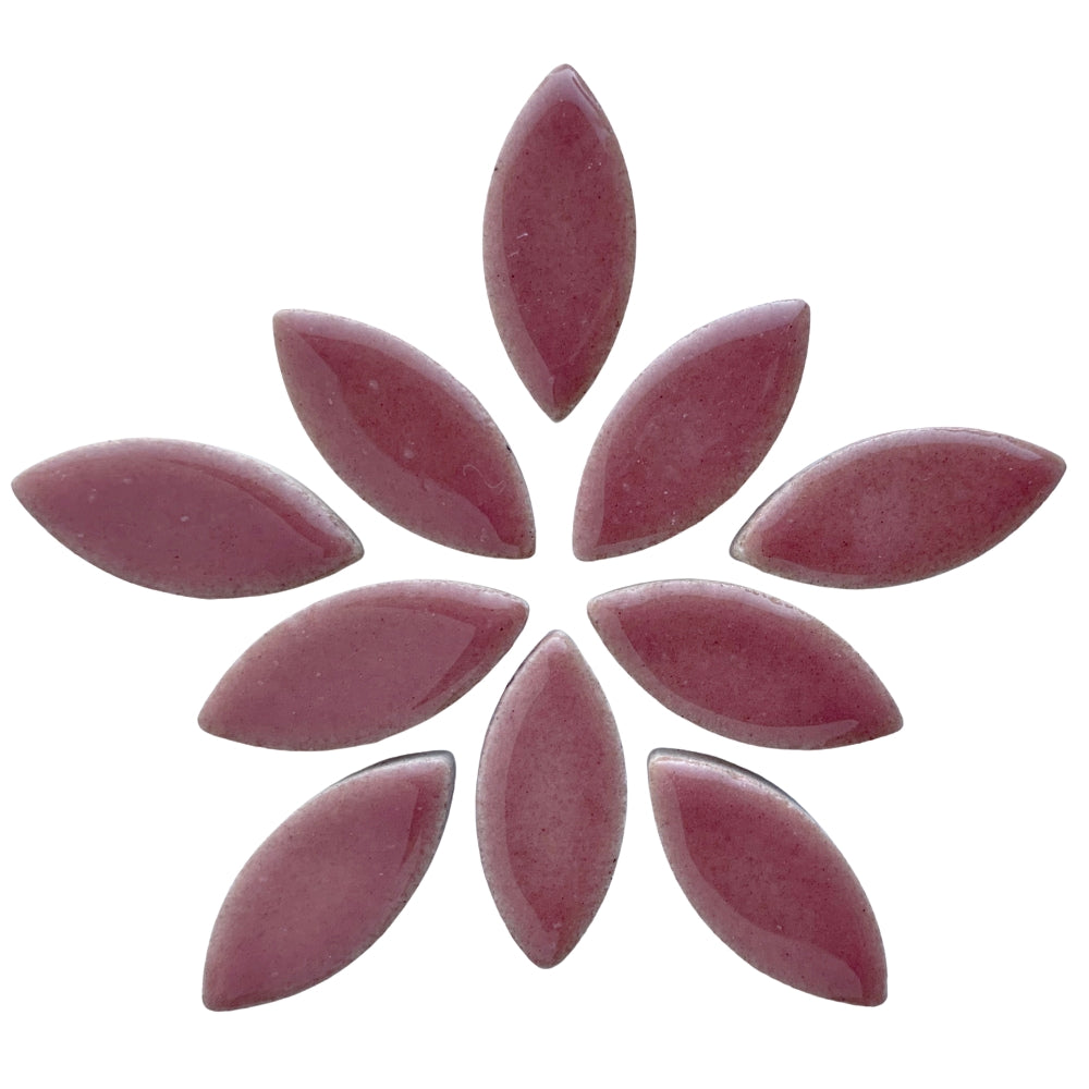 Mosaiksteinen Elipsenform 25mm  Dunkelrosa