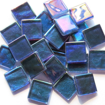 Kristall Wavy Irisierend 20mm Dunkelblau