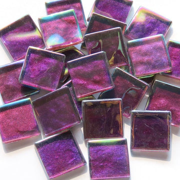 Crystal Wavy Irisierend 20mm Brombeer Lila