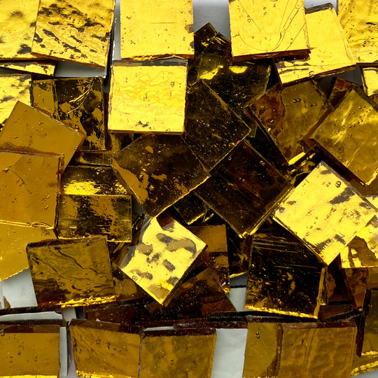 Spiegel 20mm  Gold Gewellt