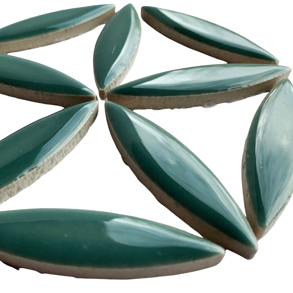 Ellipse de Céramique  Menthe Foncé