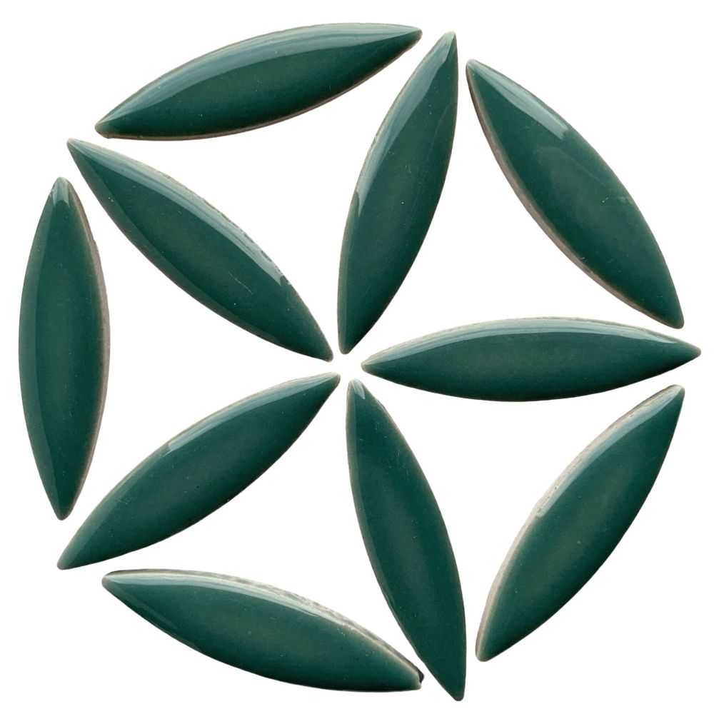Ellipse de Céramique  Menthe Foncé