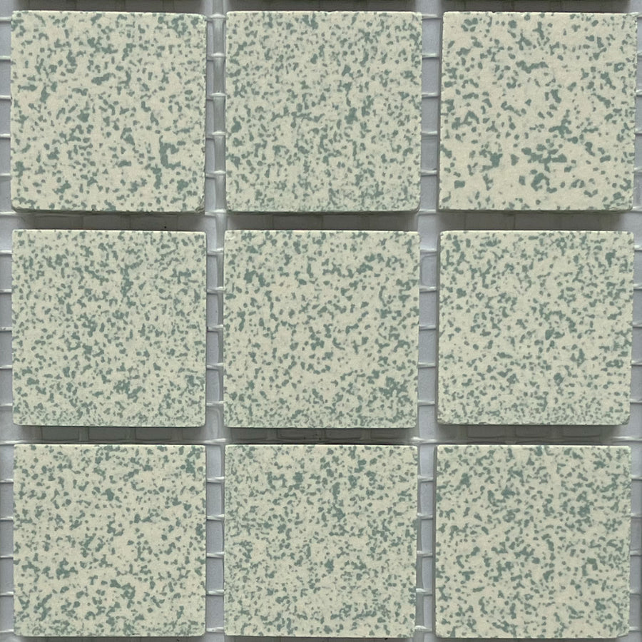 Winckelmans Vert 209 Mouchetés 20x20 mm – dettaglio della puntinatura verde e della finitura opaca