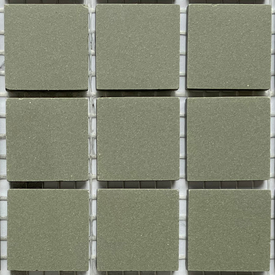 Winckelmans Vert Australien – carreaux de mosaïque mats de 20x20 mm sur filet
