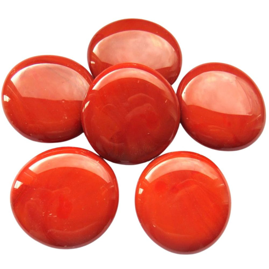 Gemas de Vidrio XL 30-36mm Rojo