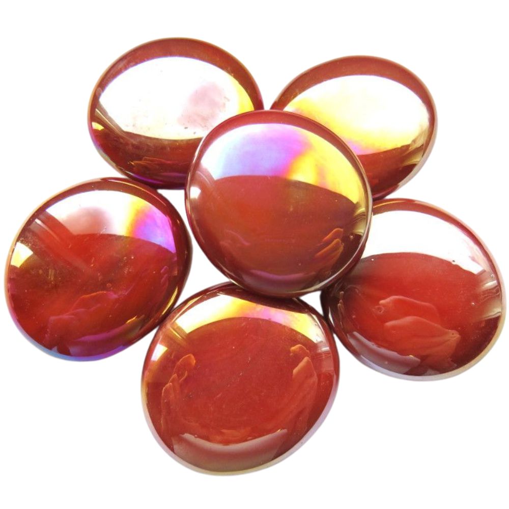Gocce di vetro XL 30-36mm Opale rosso