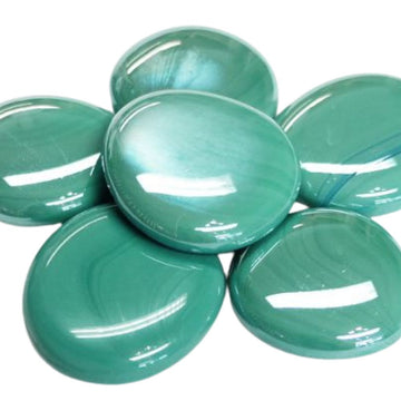 Gocce di vetro XL 30-36mm Opale ciano
