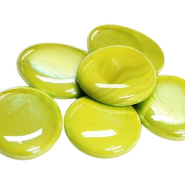Gocce di vetro XL 30-36mm Opale Kiwi