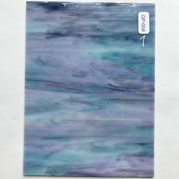 Glass Plate Lilac Blue Iridescent
