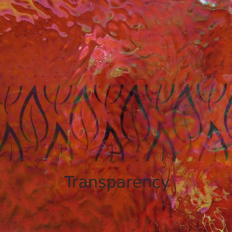 Glasplatte Bernsteinfarben Gehämmert Irisierend