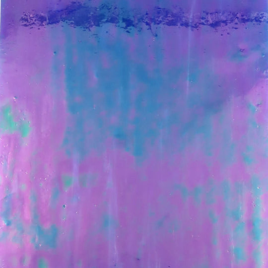 Plaque de Verre Bleu Intense Iridescent