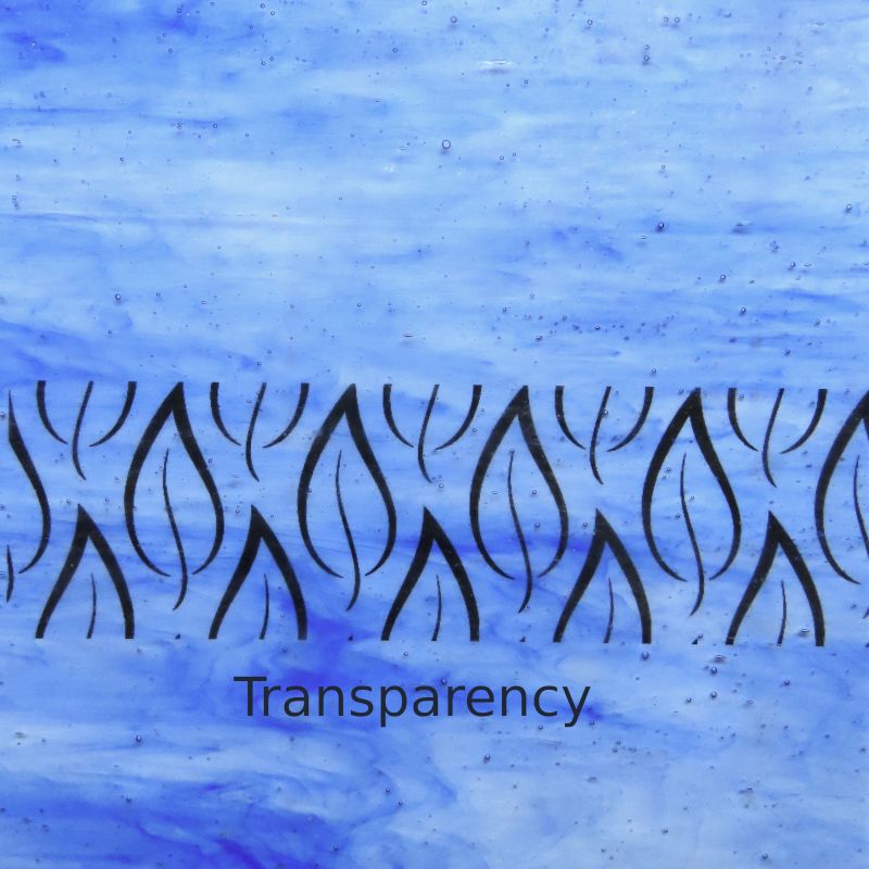 Glass Plate Light Blue Wispy