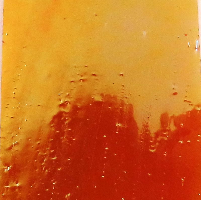 Plaque de Verre Orange Iridescent