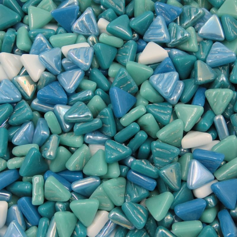 Mini mosaïque en verre triangle mélange d’eau