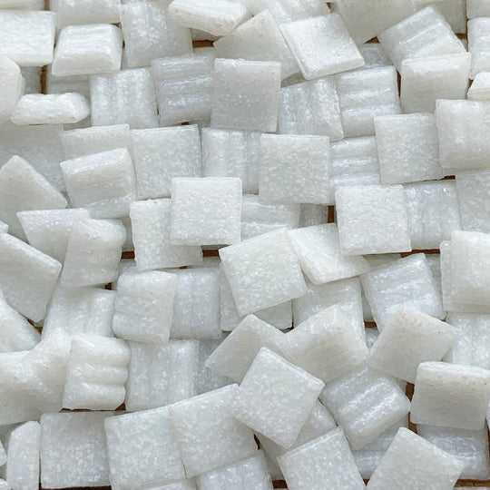 Pâte de verre 10mm Blanc Glacé (en vrac)