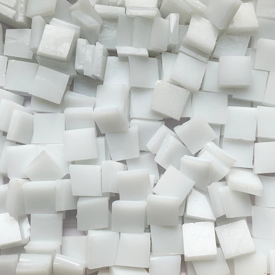 Mosaico di vetro Tiffany Glacier 15mm – Bianco