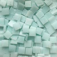 Loose 15 mm Tiffany Glacier glass tiles in Ice Blue