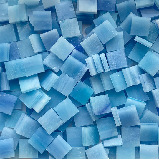 Mosaico di vetro Tiffany Glacier 15mm – Blu caraibico