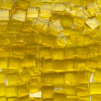 Tesselles de verre Tiffany Glacier de 15 mm en vrac, coloris Citron