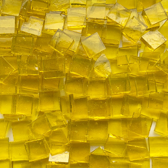 Glasmosaik Tiffany-Glas 15mm  Zitrone