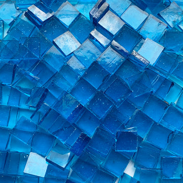 Vetro mosaico Tiffany Glacier 15mm Capri Blu