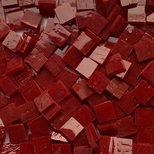 Mosaico di vetro Tiffany Glacier 15mm – Rosso corallo
