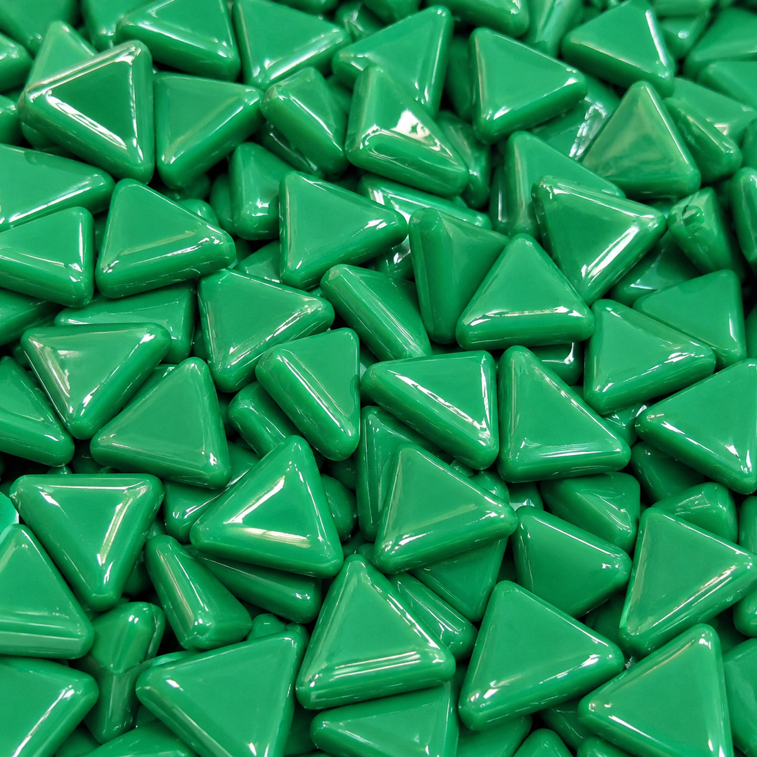 Mini mosaïque en verre triangle vert sapin