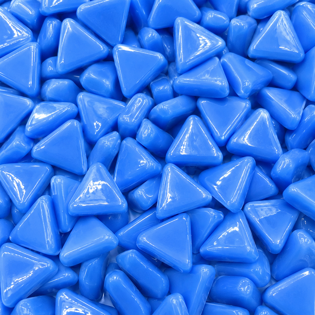 Mini mosaico in vetro triangolo blu