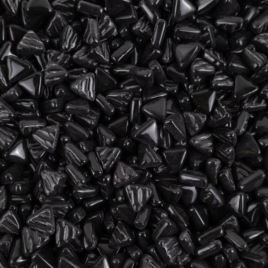 Mini mosaïque en verre triangle noir opal
