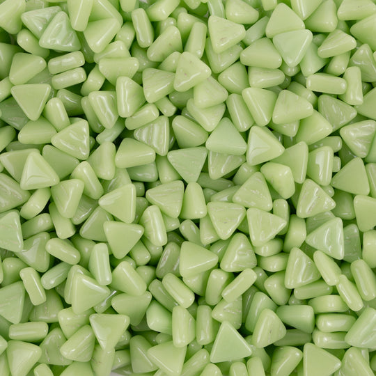 Mini mosaïque en verre triangle vert menthe