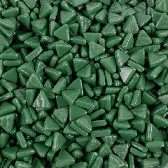 Mini mosaïque en verre triangle vert sapin