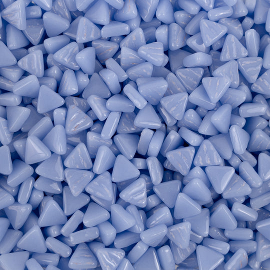 Mini mosaïque en verre triangle bleu clair
