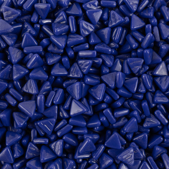 Mini mosaïque en verre triangle bleu royal
