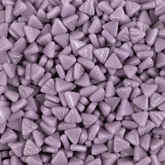 Mini mosaïque en verre triangle lilas