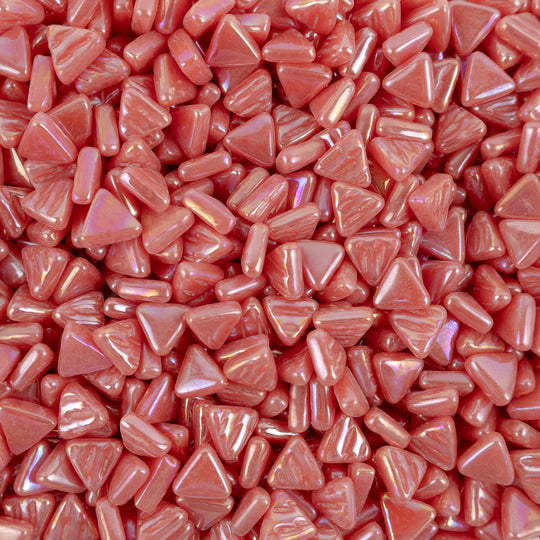 Mini Glass Mosaic Triangle Iridescent Watermelon