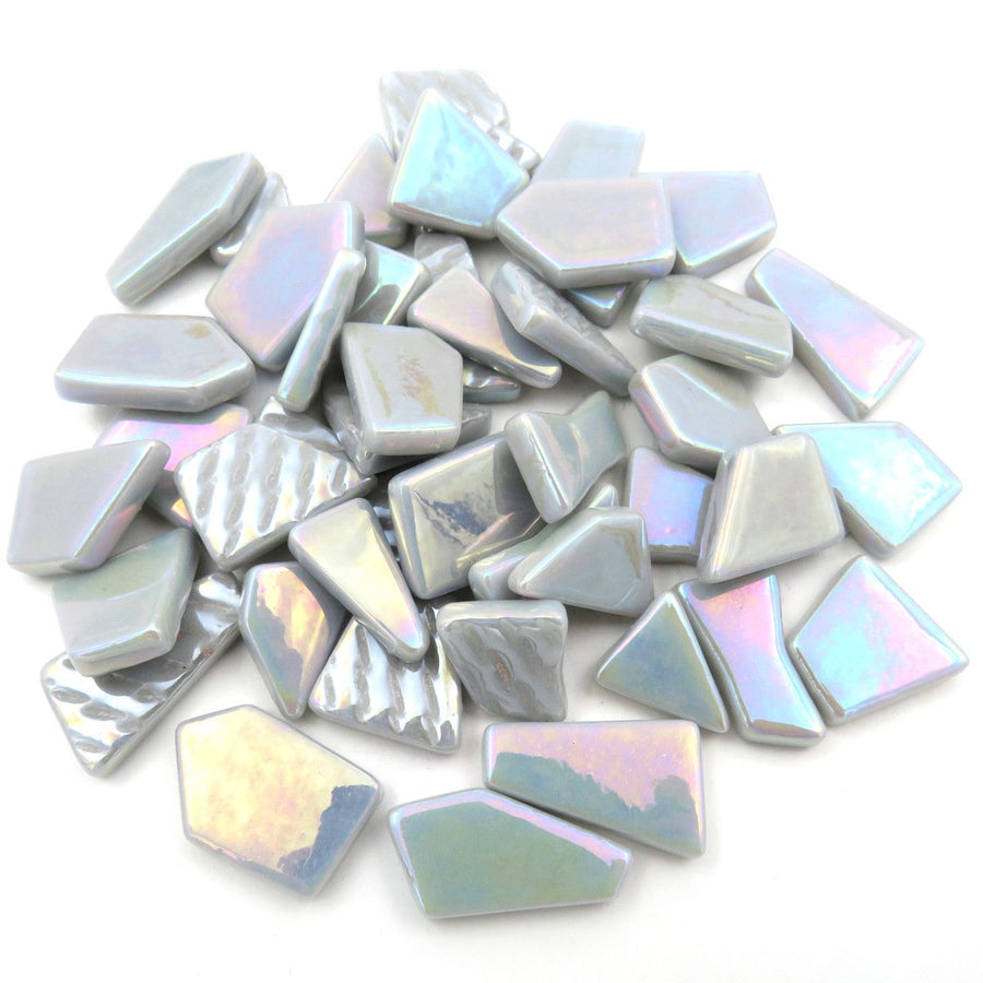 Ottoman Puzzle Iridescente Grigio Chiaro
