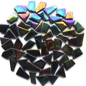 Ottoman Puzzle Irisé  Noir Opale