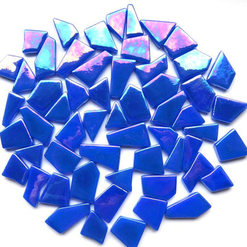 Ottoman Puzzle Irisé  Bleu Brilliant